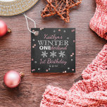 Winter ONEderland Chalkboard 1st Birthday Favour Tags<br><div class="desc">Celebrate in style with these cute and very trendy birthday party favour tags. This design is easy to personalize with your special event wording and your guests will be thrilled when they see these fabulous tags. Matching shower items can be found in the collection.</div>