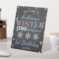 Winter ONEderland Chalkboard 1st Birthday Welcome