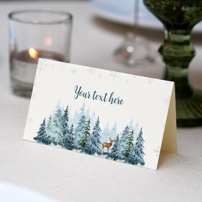 Winter Onederland Deer Christmas Food Place Card (Creator Uploaded)