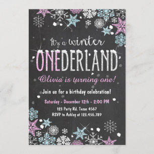 Winter Onederland fête d'anniversaire invitation f
