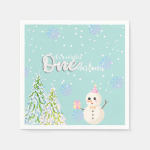 Winter Onederland firsr birthday Napkin