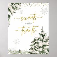 Winter Onederland Forest Birthday Sweets Treats