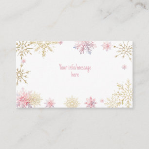 Winter onederland glitter snowflakes birthday enclosure card