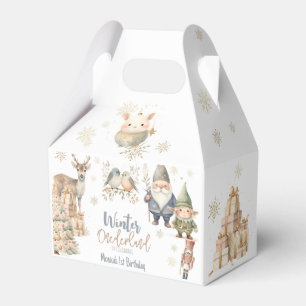 Winter onederland glitter wonderful birthday favor box