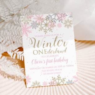Winter ONEderland Invitation