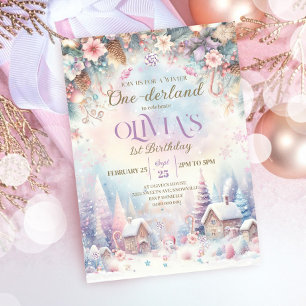 Winter Onederland Invitation Winter Sweets House
