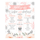 Winter Onederland Milestone First Birthday Board