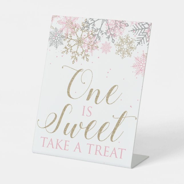 Winter Onederland One is Sweet Prenez un signe de  (Recto)
