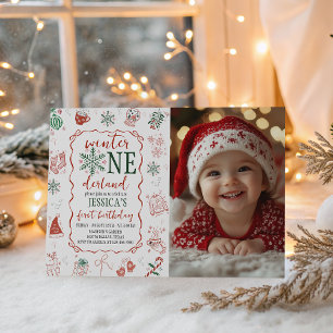 Winter ONEderland Photo Invitation