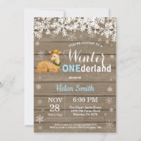 Winter Onederland Rustic Deer Boy 1st Birthday