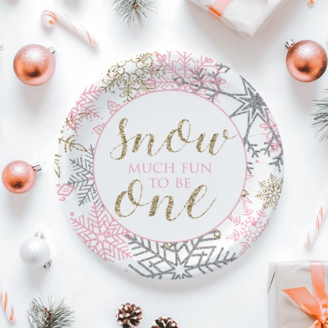 Winter Onederland Snow Much Fun to be One plate (Creator Uploaded)