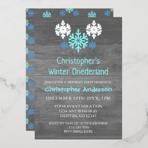 Winter Onederland Snowflake 1st Birthday