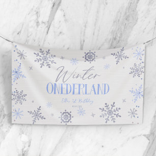 Winter ONEderland Snowflake 1st Birthday Party Banner