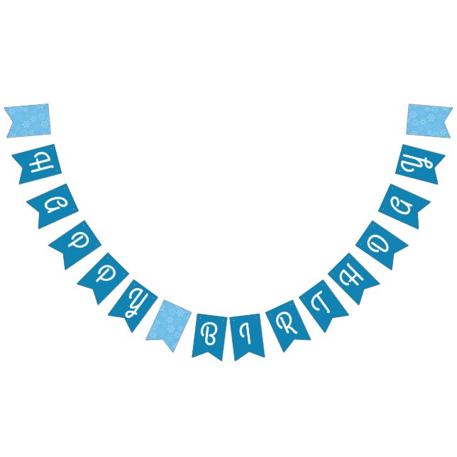 Winter Onederland Snowflake 1st Birthday Party Bunting Flags (All)