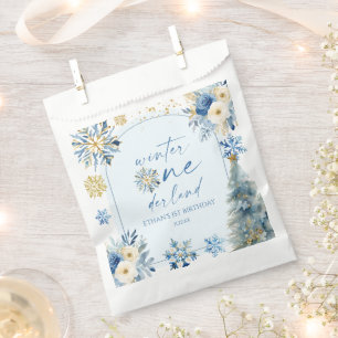 Winter Onederland Snowflake 1st Birthday Party Favour Bag