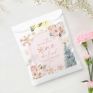 Winter Onederland Snowflake 1st Birthday Party Favour Bag