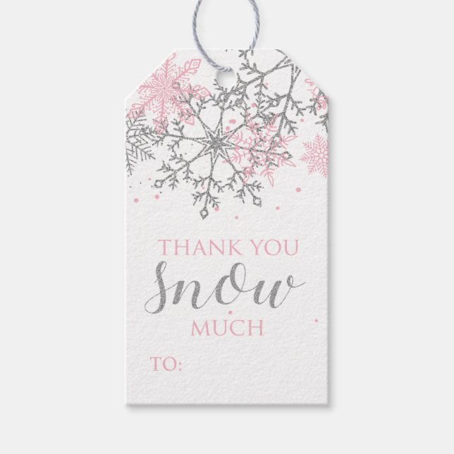 Winter Onederland Snowflake Favour Tags (Front)