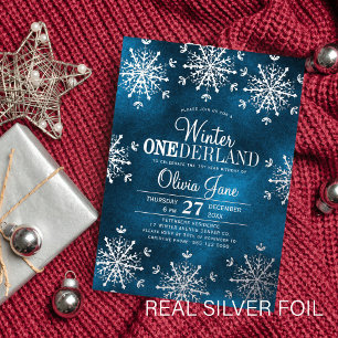 Winter Onederland snowflakes first birthday party