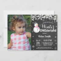 Winter Onederland Snowman Girl 1st Birthday