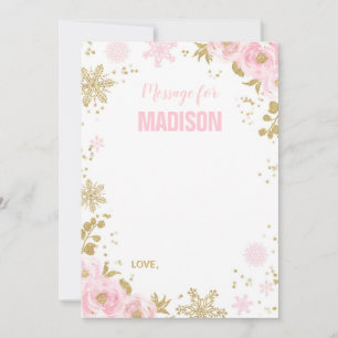 Winter ONEderland Time Capsule Note Card Guestbook