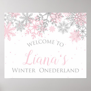 Winter Onederland Welcome Sign