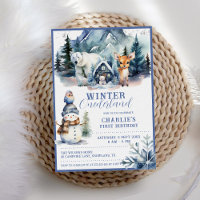 Winter Onederland Whimsical Woodland 1st Birthday