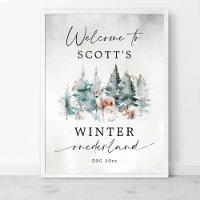 Winter ONEderland Woodland 1st Birthday Welcome