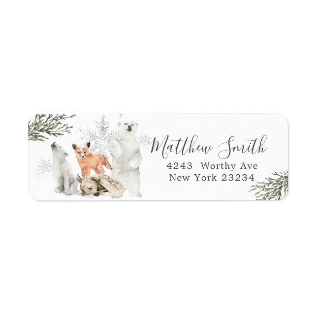 Winter Onederland Woodland Animal Anniversaire Adr (Devant)