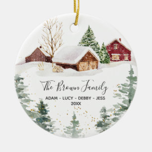 Winter Our First Christmas in our new home Ceramic Ornament