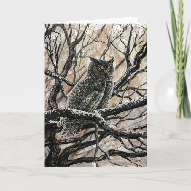 Winter Owl Card (Front)