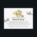 Winter Owl Christmas Baby Shower Book Request Enclosure Card<br><div class="desc">Cute yellow and grey owl themed christmas baby shower books for baby cards featuring a mama owl,  a nest with eggs and a plaid pattern reverse customizable to your event specifics.</div>