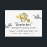 Winter Owl Christmas Baby Shower Book Request Enclosure Card<br><div class="desc">Cute yellow and grey owl themed christmas baby shower books for baby cards featuring a mama owl,  a nest with eggs and a plaid pattern reverse customizable to your event specifics.</div>
