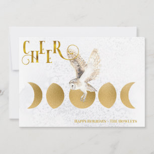 Winter Owl Happy Holidays Christmas Holiday Card