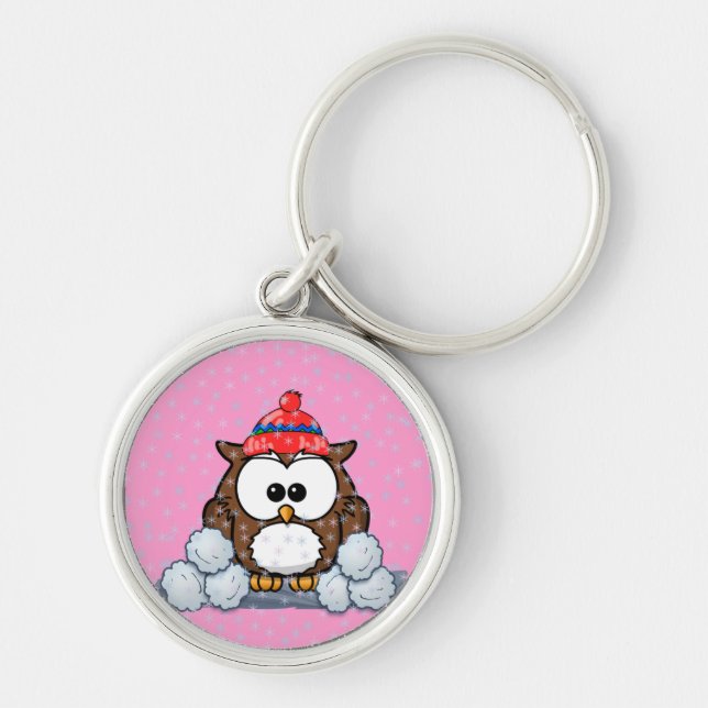 winter owl keychain (Front)
