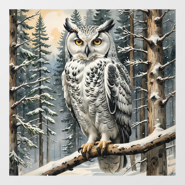 Winter Owl Window Cling (Sheet)