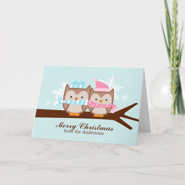 Winter Owls Christmas Cards (Front)