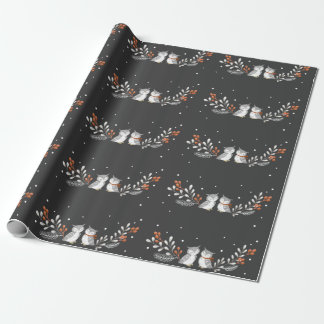 Winter Owls Wrapping Paper