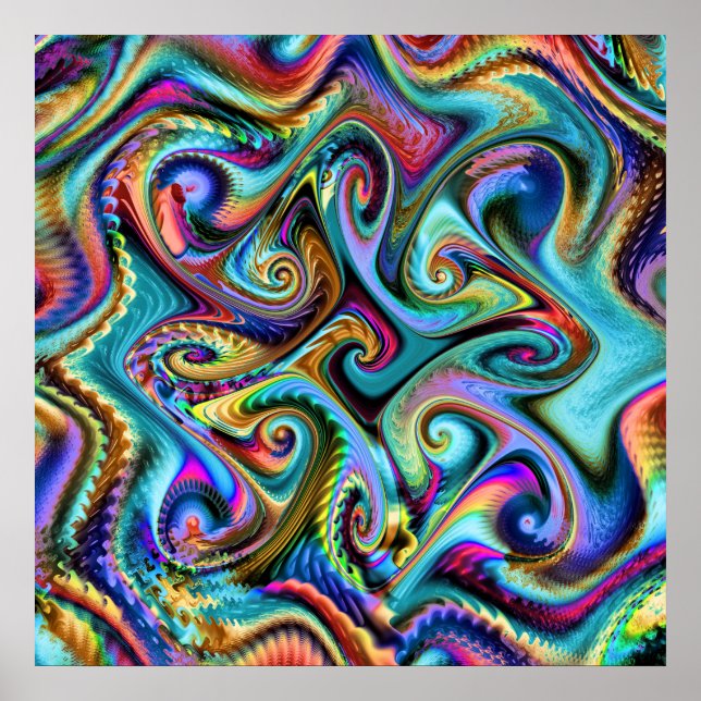 Winter Palette Fractal Poster (Front)