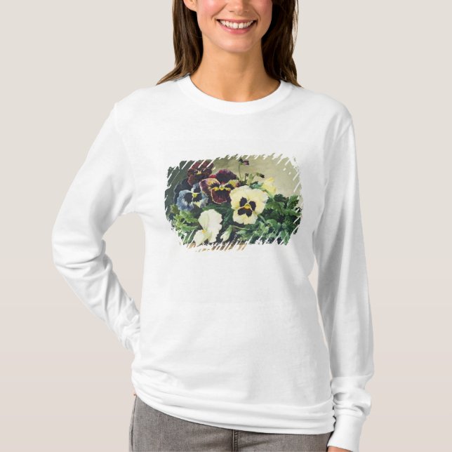 Winter Pansies, 1884 T-Shirt (Front)