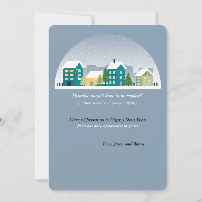Winter Paradise Holiday Card (Front)