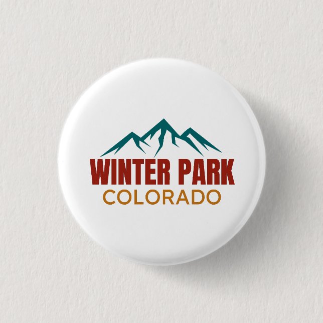 Winter Park Colorado 1 Inch Round Button (Front)