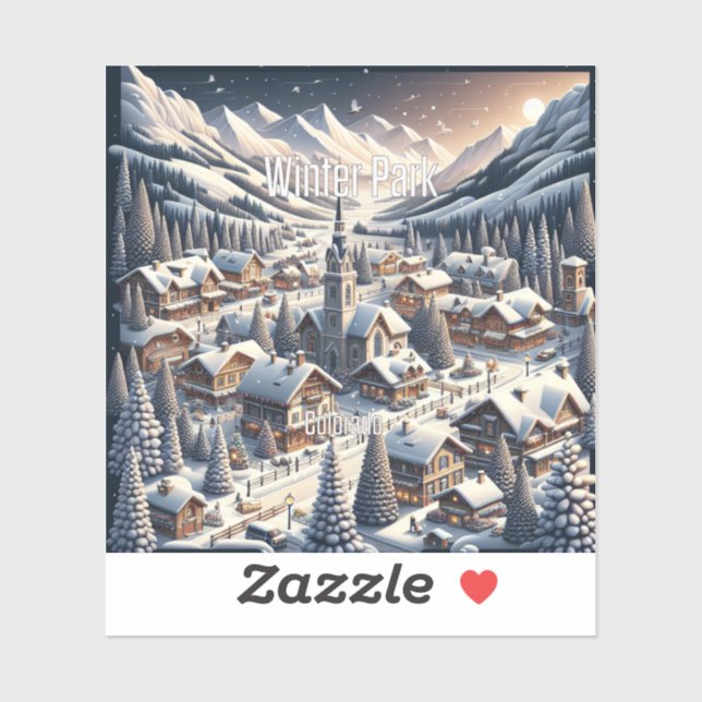 Winter Park Colorado 3 Inch Vinyl Sticker (Sheet)