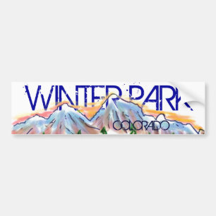 Winter Park Colorado artistic mountain sticker