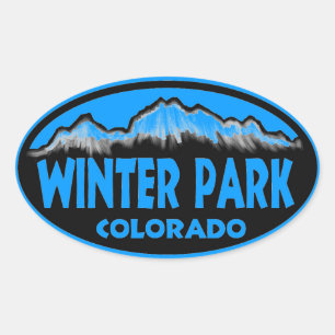 Winter Park Colorado blue oval stickers