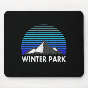 Winter Park Colorado Bluebird Mountain Mouse Pad