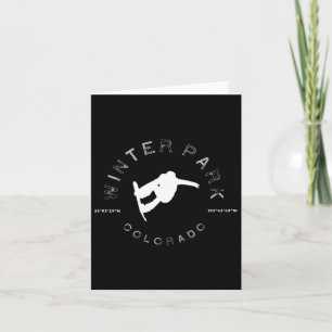 Winter Park Colorado Graphic Vintage Snowboard T Card