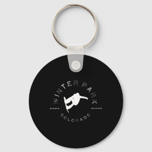 Winter Park Colorado Graphic Vintage Snowboard T Keychain