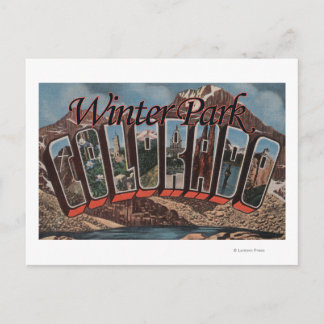 Winter Park, Colorado - Large Letter Scenes Postcard