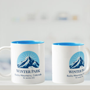 Winter Park Colorado ski resort souvenir gift Two-Tone Coffee Mug