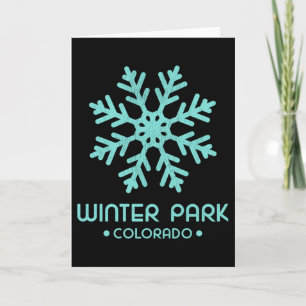 Winter Park Colorado Skiing Long Sleeve Ski Tee  Card